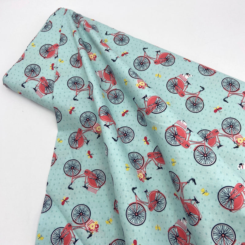 Bikes Aqua | Adventure Time | Quilting Cotton