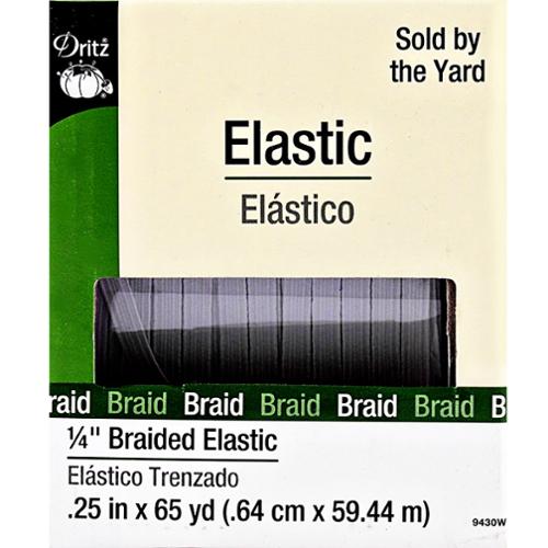 1/4" Braided White Elastic | 65 Yard Box