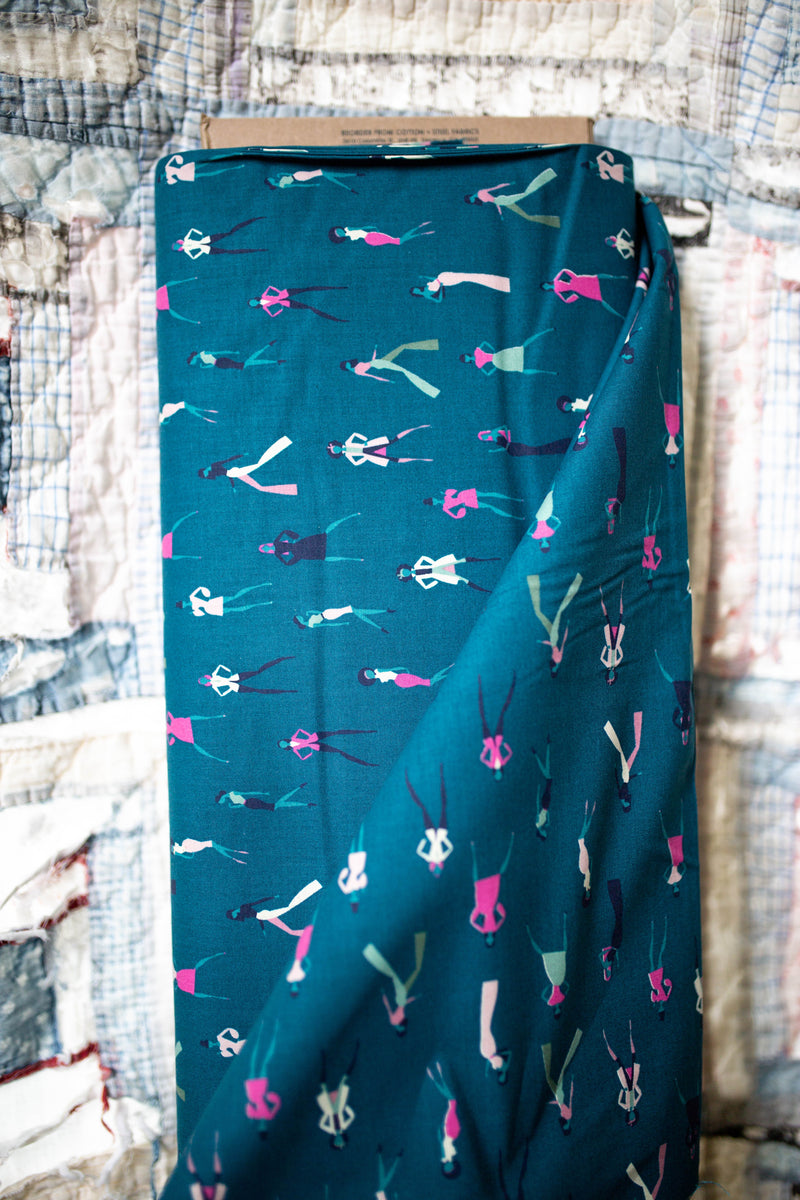 Look Book Teal | Akoma | Quilting Cotton | RARE, OUT OF PRINT