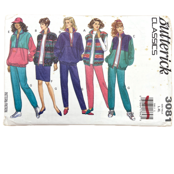 Butterick 3081 | Adult Jacket, Vest, Skirt and Pants | Size 16-22