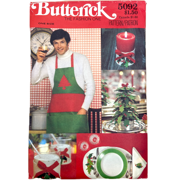 Butterick 5092 | Adult Apron and Holiday Decor