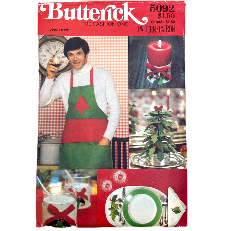 Butterick 5092 | Adult Apron and Holiday Decor