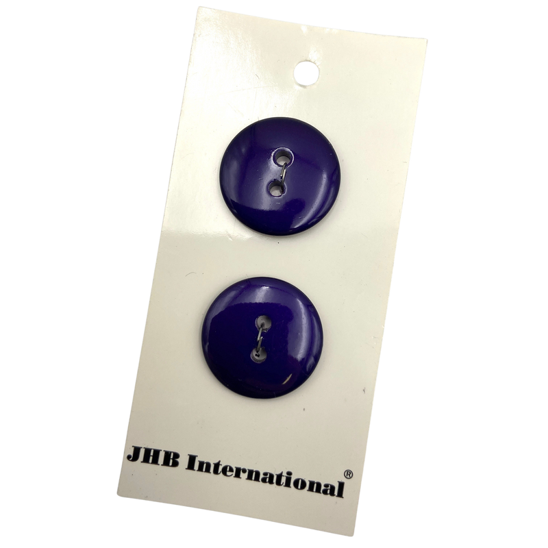 3/4" or 7/8" Deep Violet | JHB International Plastic Buttons | Choose Your Size