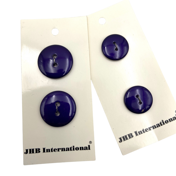 3/4" or 7/8" Deep Violet | JHB International Plastic Buttons | Choose Your Size