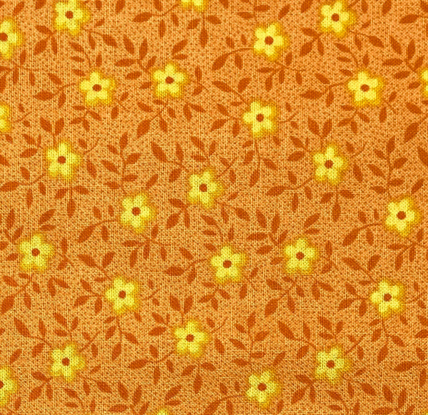 Floral Vine Orange | Rainbow Sampler | Quilting Cotton