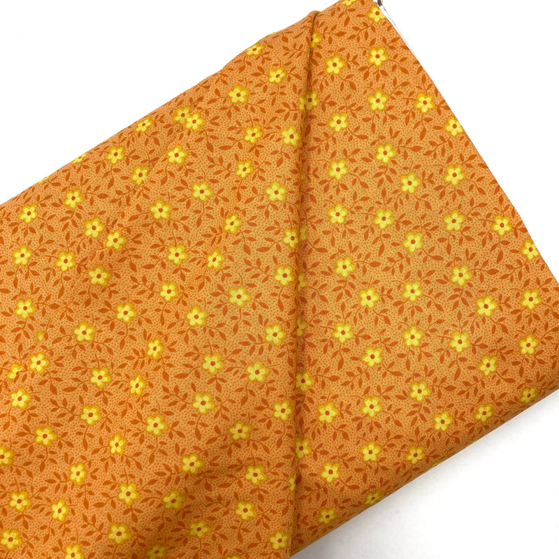 Floral Vine Orange | Rainbow Sampler | Quilting Cotton