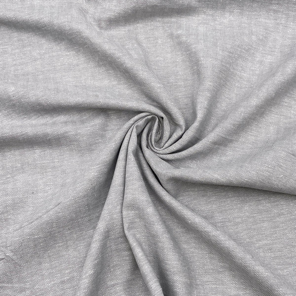 Herringbone Gray | Hemptex Herringbone | Hemp Cotton Blend