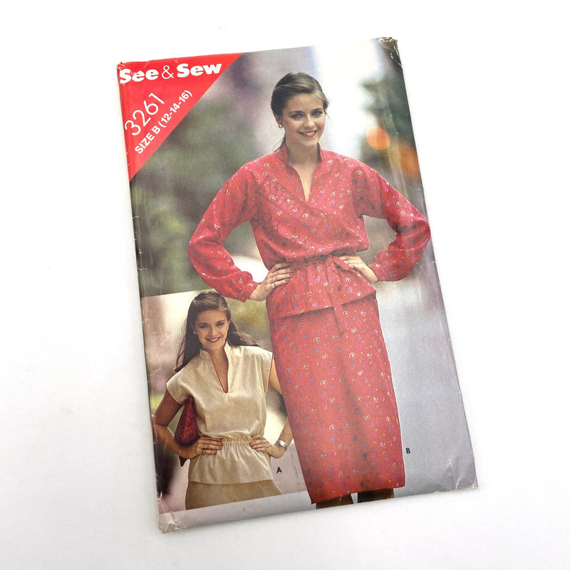 Butterick See & Sew 3261 | Adult Top & Skirt | Size 12-16