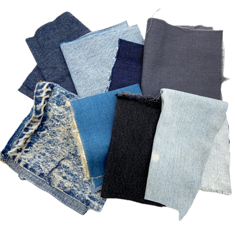 Patch Batch | Denim and Canvas Scraps for Mending | Choose Your Favorite