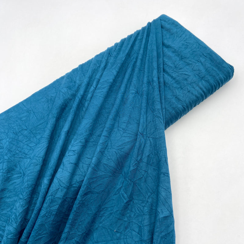 Deep Teal | Crinkle Jersey