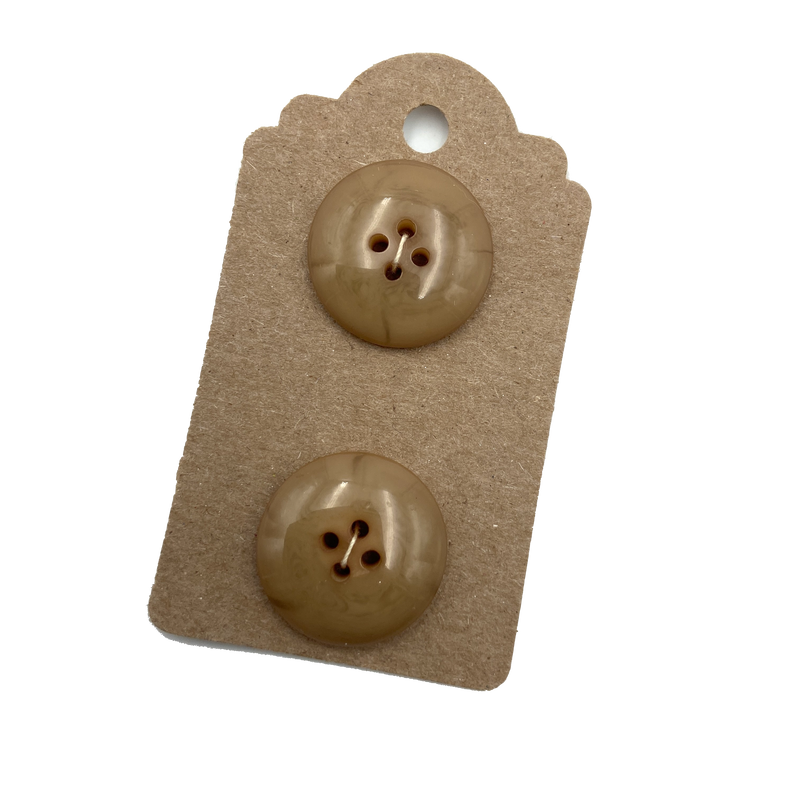 1" Earthy Ochre | Set of 2 | Plastic Buttons