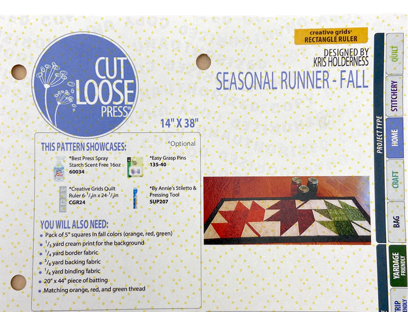 Seasonal Runner - Fall | Cut Loose Press | Quilted Table Runner Pattern