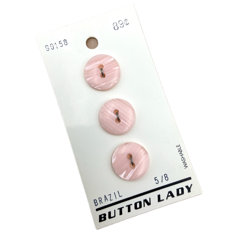 1/2" or 5/8" First Blush | Plastic Buttons | Choose Your Size