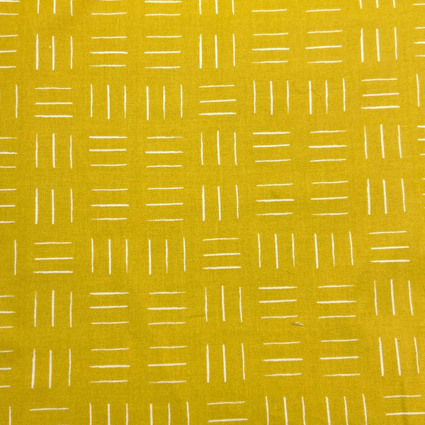 Lines Mustard | Zoology | Quilting Cotton