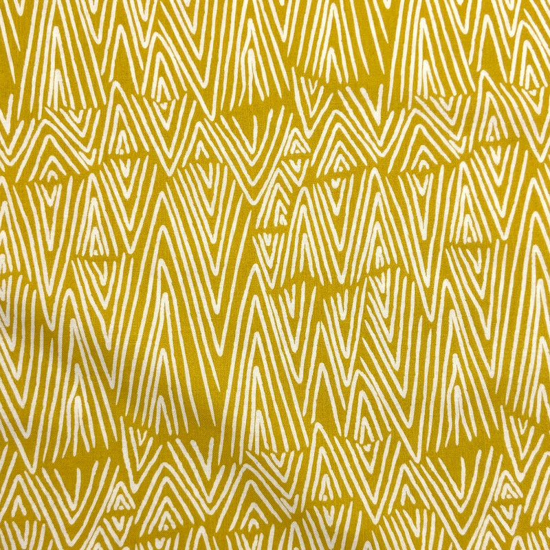 Peaks Mustard | Zoology | Quilting Cotton