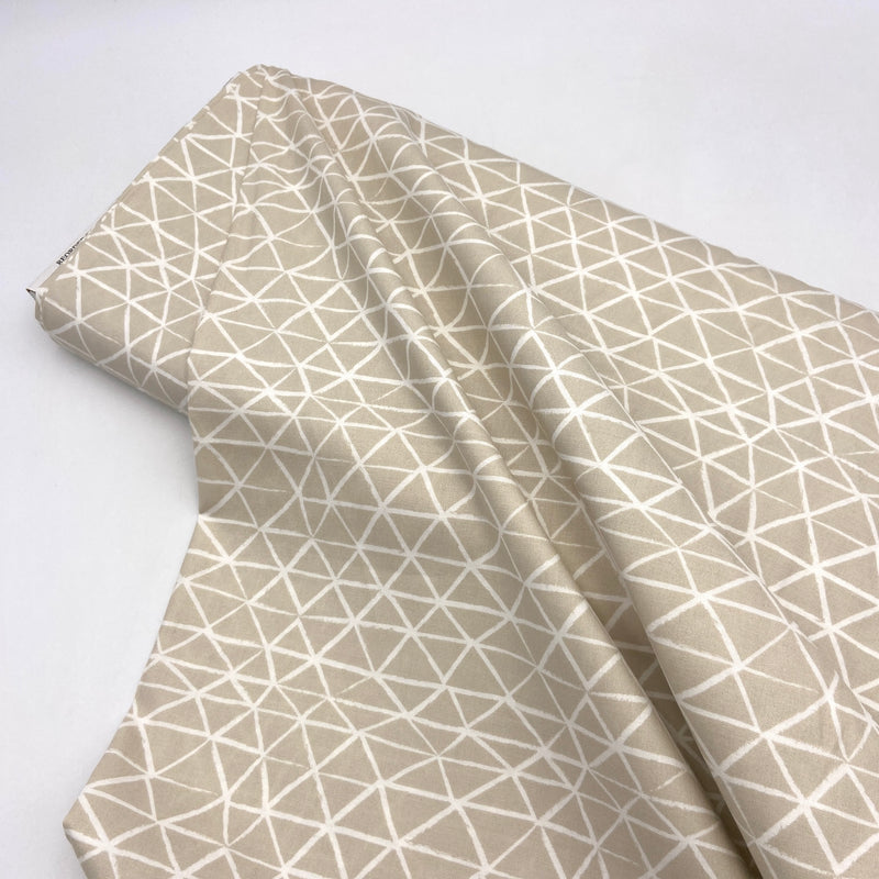 Grid Taupe | Zoology | Quilting Cotton