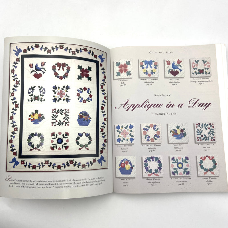 Applique in a Day | Quilt Block Party Series Six | Book