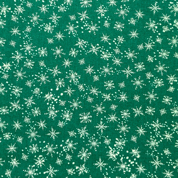 Snowfall Green | Cheer and Merriment | Quilting Cotton