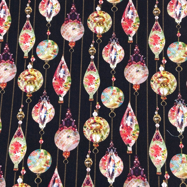 Ornaments Black | Festive Beauty | Quilting Cotton