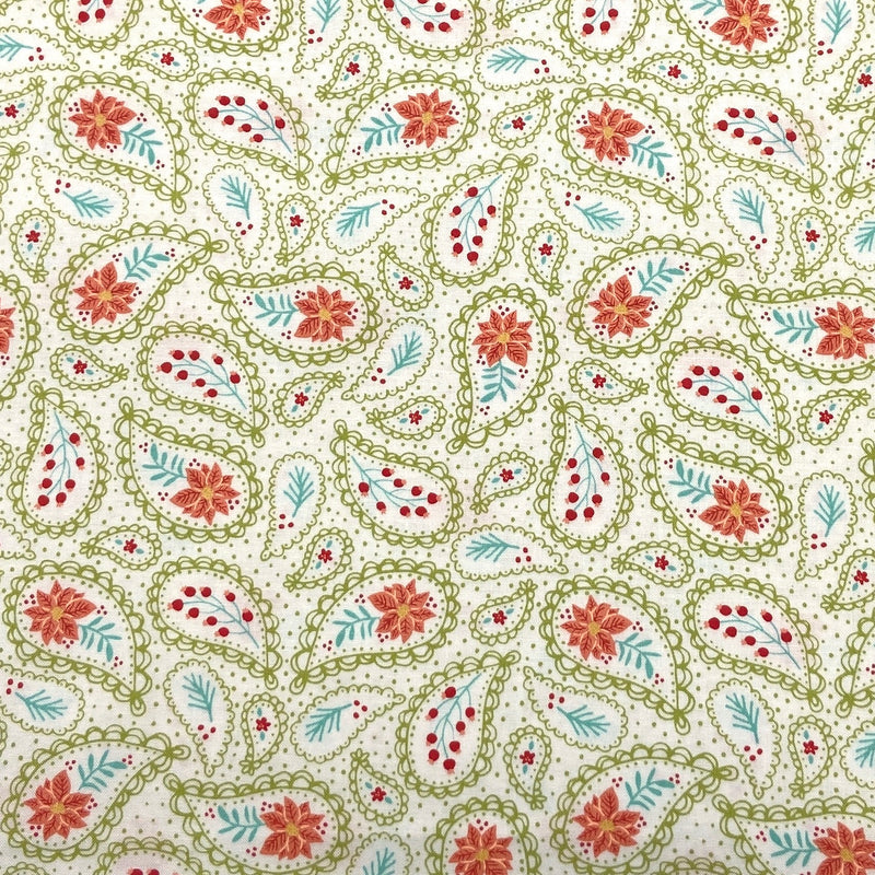 Festive Paisley Cream | Joyful Joyful | Quilting Cotton