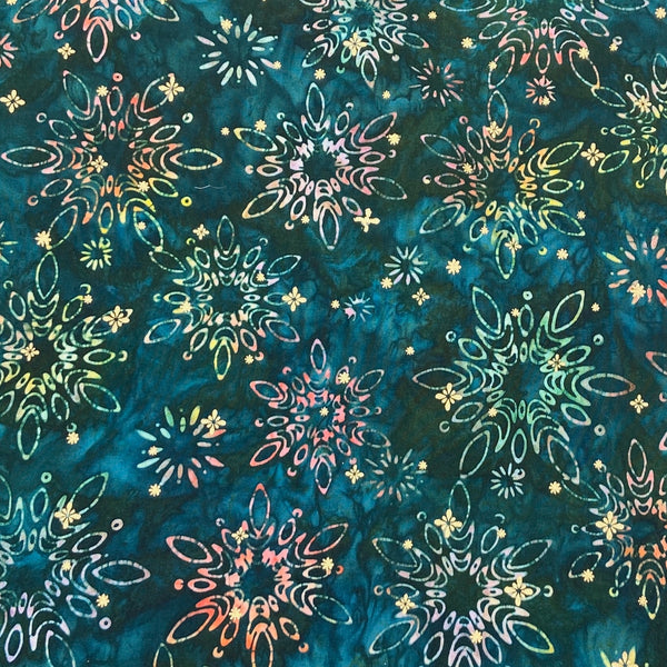 Snowflakes Forest | Winter Sparkle Batiks | Quilting Cotton