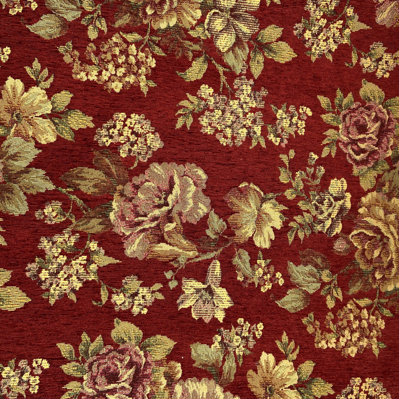 Burgundy Rose | Jacquard Home Decor Fabric