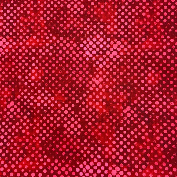 Dot Grid Red | Happy Blooms | Quilting Cotton