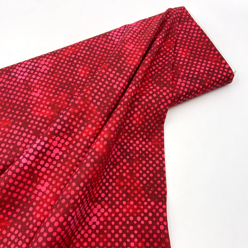 Dot Grid Red | Happy Blooms | Quilting Cotton