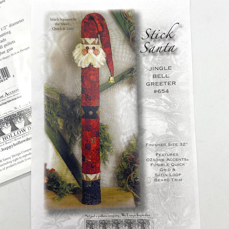 Stick Santa | Happy Hollow Designs | Craft Pattern