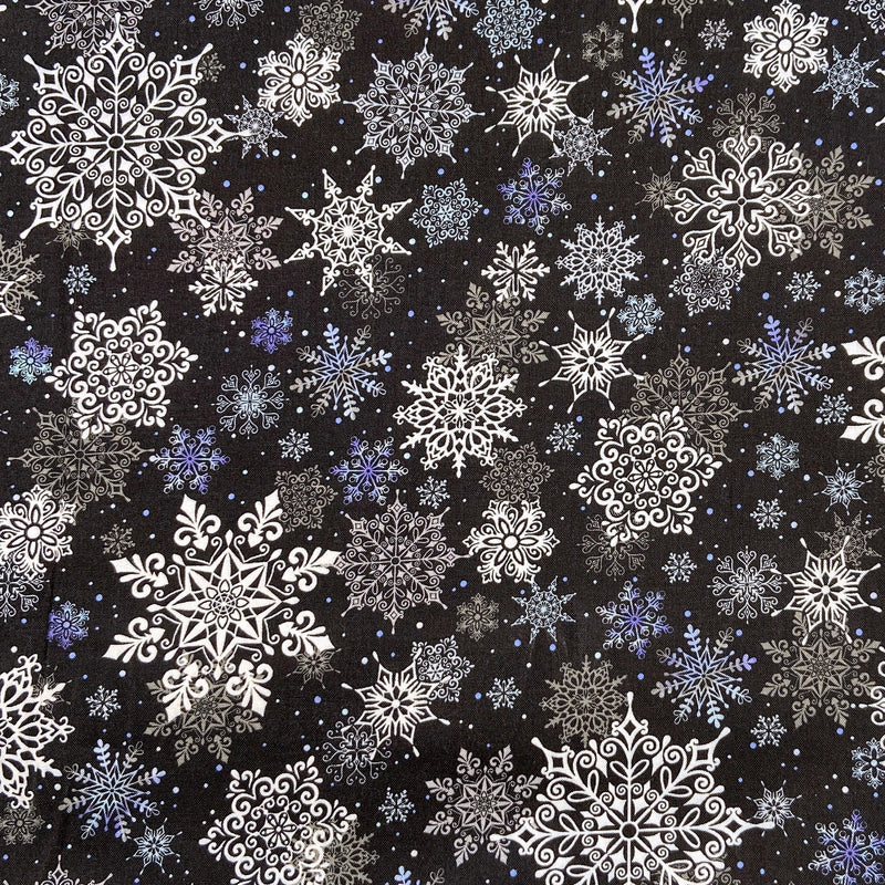 First Frost Black | Wide Back 108" | Quilting Cotton