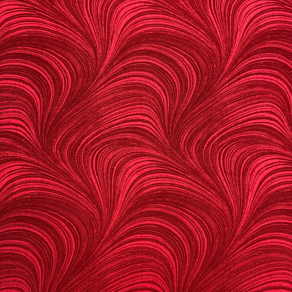 Wave Texture Red | Wide Back 108" | Quilting Cotton