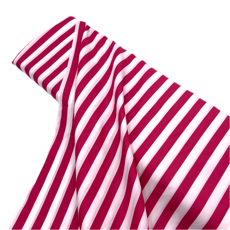 Raspberry Stripe | Poly Lining