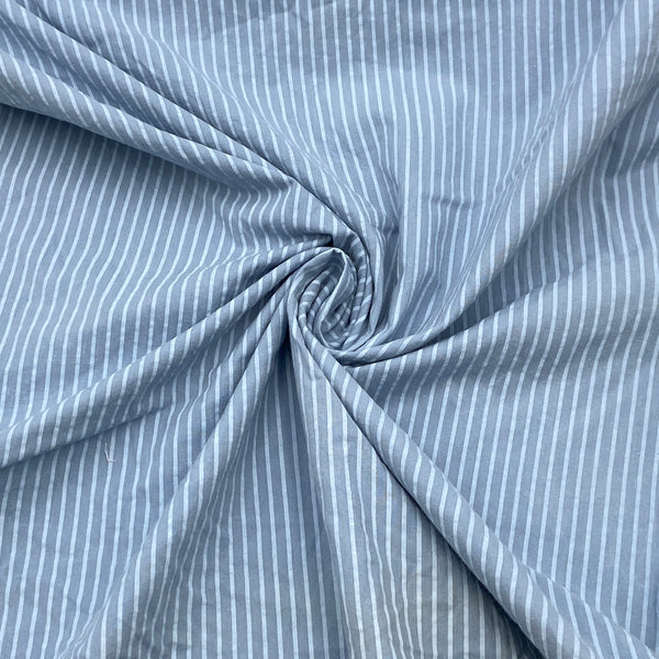 Blue Stripe  | Cotton Shirting | As Is, see listing details