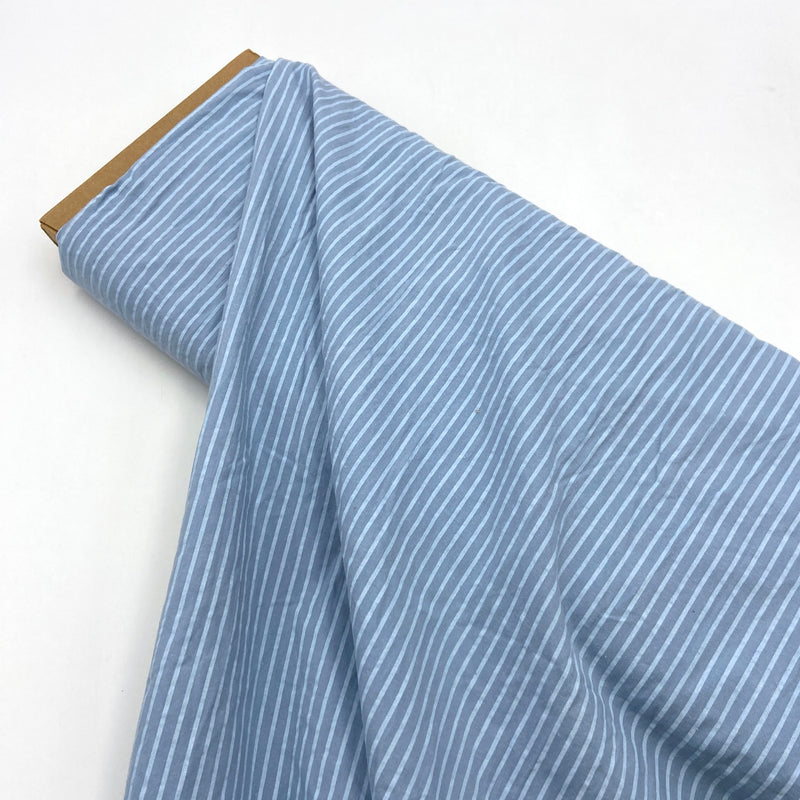 Blue Stripe  | Cotton Shirting | As Is, see listing details