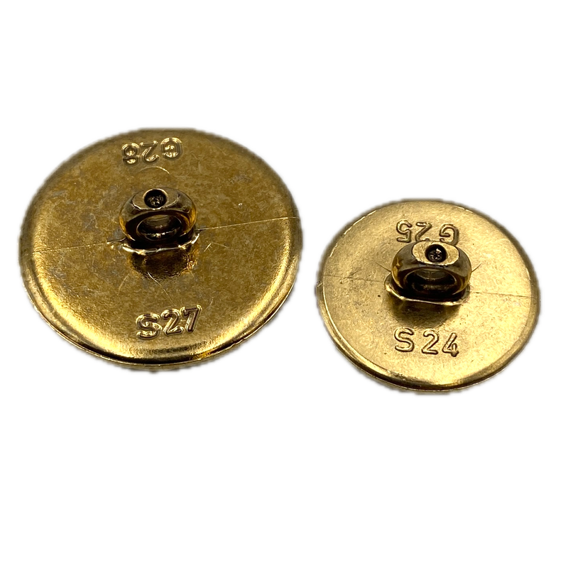 3/4" and 7/8" Gold Damask | Plastic Buttons | Choose your favorite