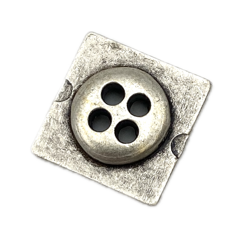 5/8" Silver Square | Metal Buttons