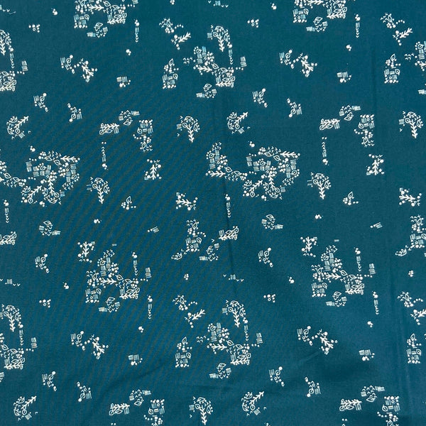 Little Doodles Teal | Jaye Bird | Quilting Cotton