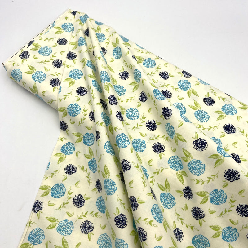 Roses Blue | Creekside | Quilting Cotton