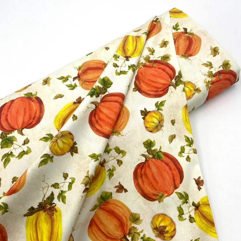 Pumpkin Tumble Cream | Fall Splendor | Quilting Cotton