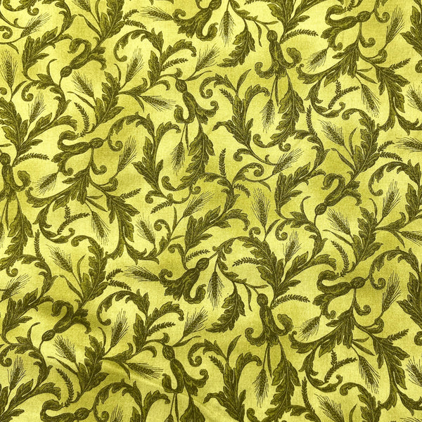 Wheat Flourish Green | Autumn Beauties | Quilting Cotton