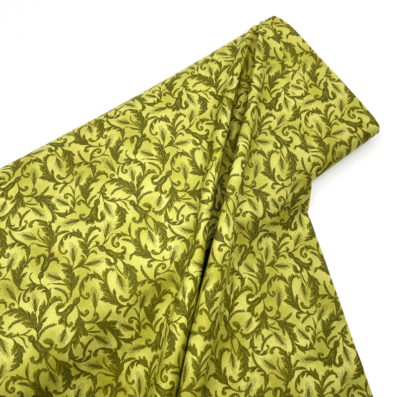 Wheat Flourish Green | Autumn Beauties | Quilting Cotton