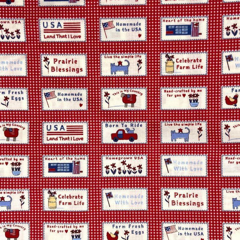 Labels Prairie Red | Prairie Days | Quilting Cotton