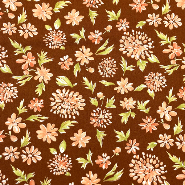 Mums Cinnamon | Cinnamon and Cream | Quilting Cotton