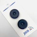 3/4" or 7/8" Navy Shimmer Border | JHB International Plastic Buttons | Choose Your Size