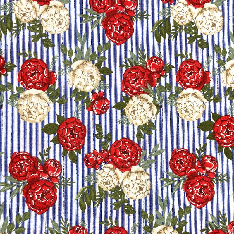 Rose Bloom Stripe | Heart of America | Quilting Cotton