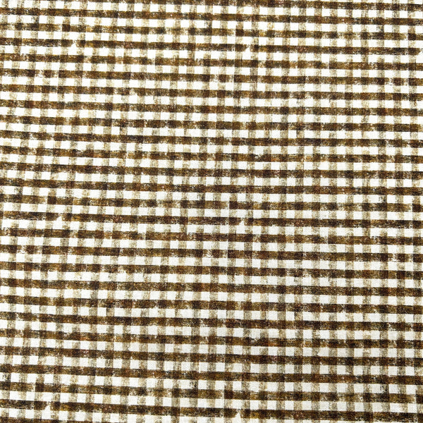 Brown Gingham | Farm Fresh | P&B Textiles | Quilting Cotton