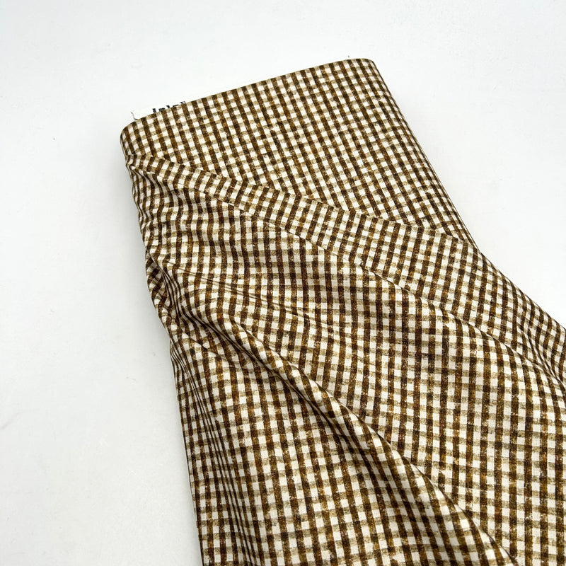 Brown Gingham | Farm Fresh | P&B Textiles | Quilting Cotton