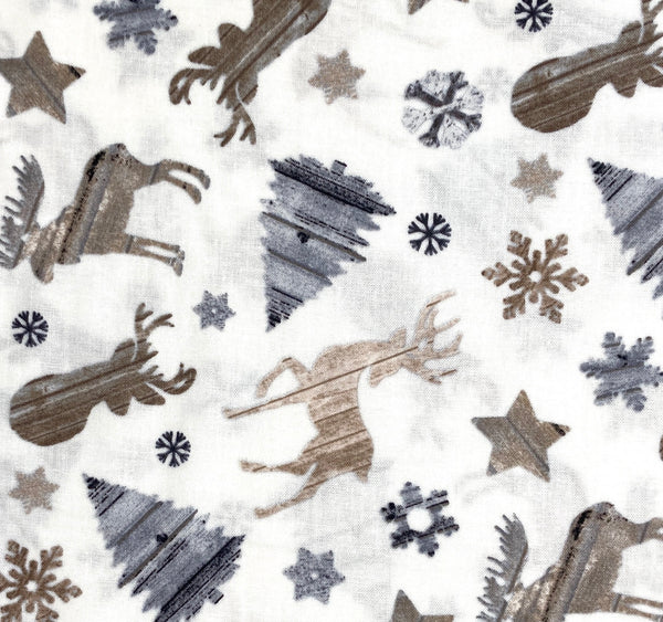 Reindeer Rustic Cream | Timeless Treasures Gail | Quilting Cotton