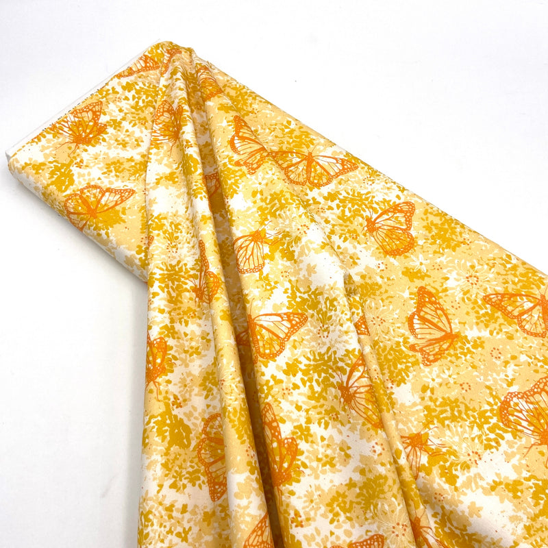 Monarchs and Milkweed Yellow | Sundance | Quilting Cotton