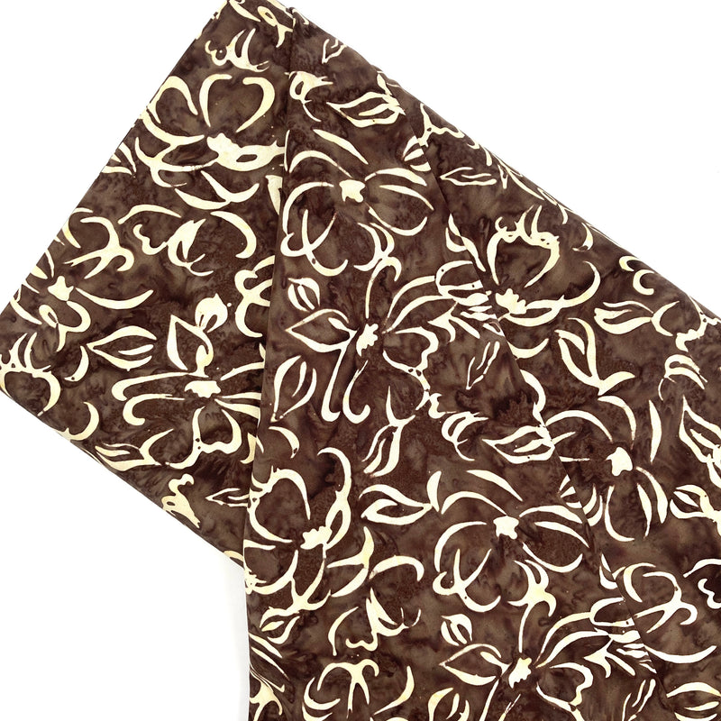 Mocha Floral | Banyan Batiks Classics | Quilting Cotton